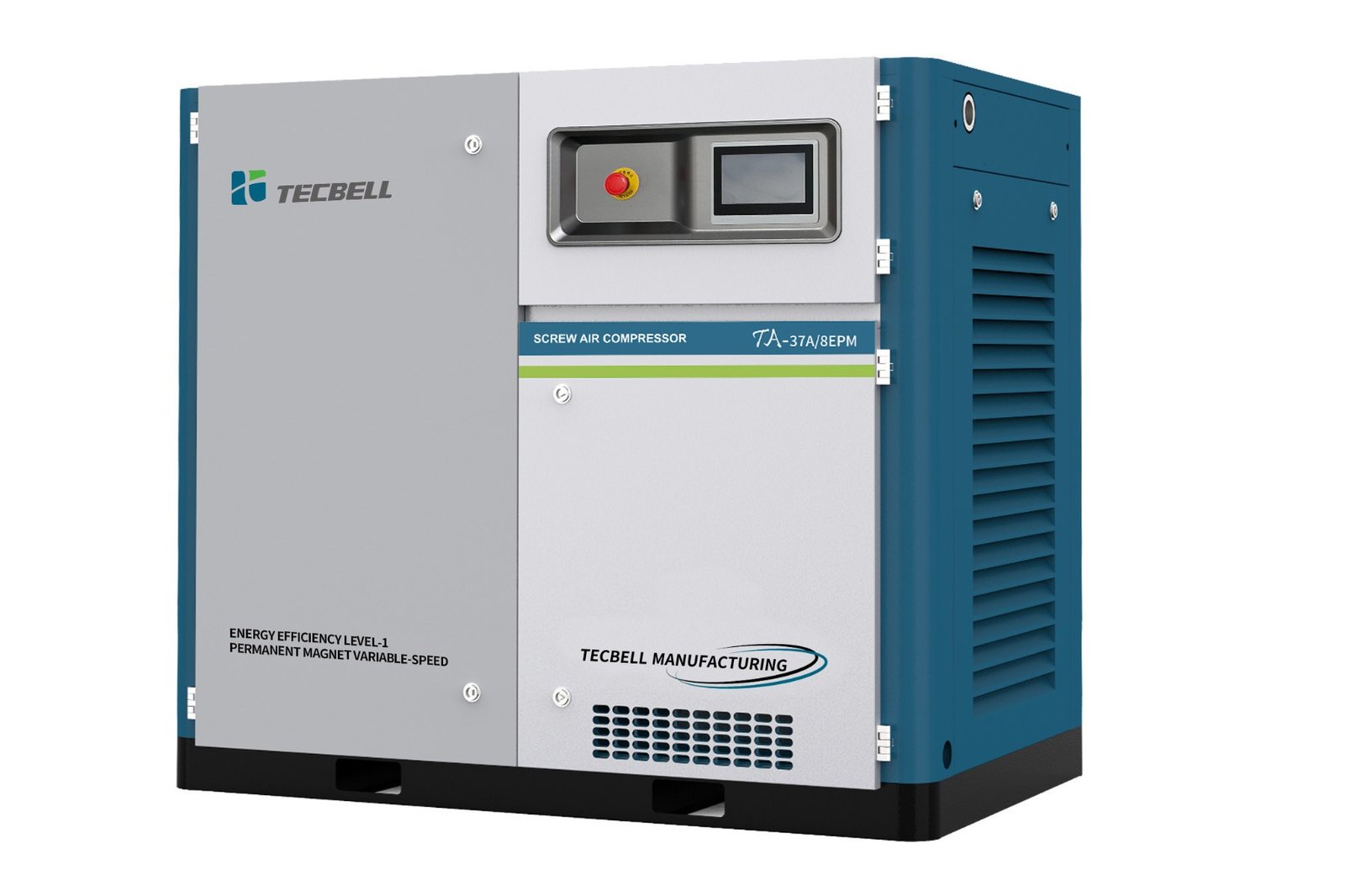 Permanent magnet variable-speed two-stage compressor