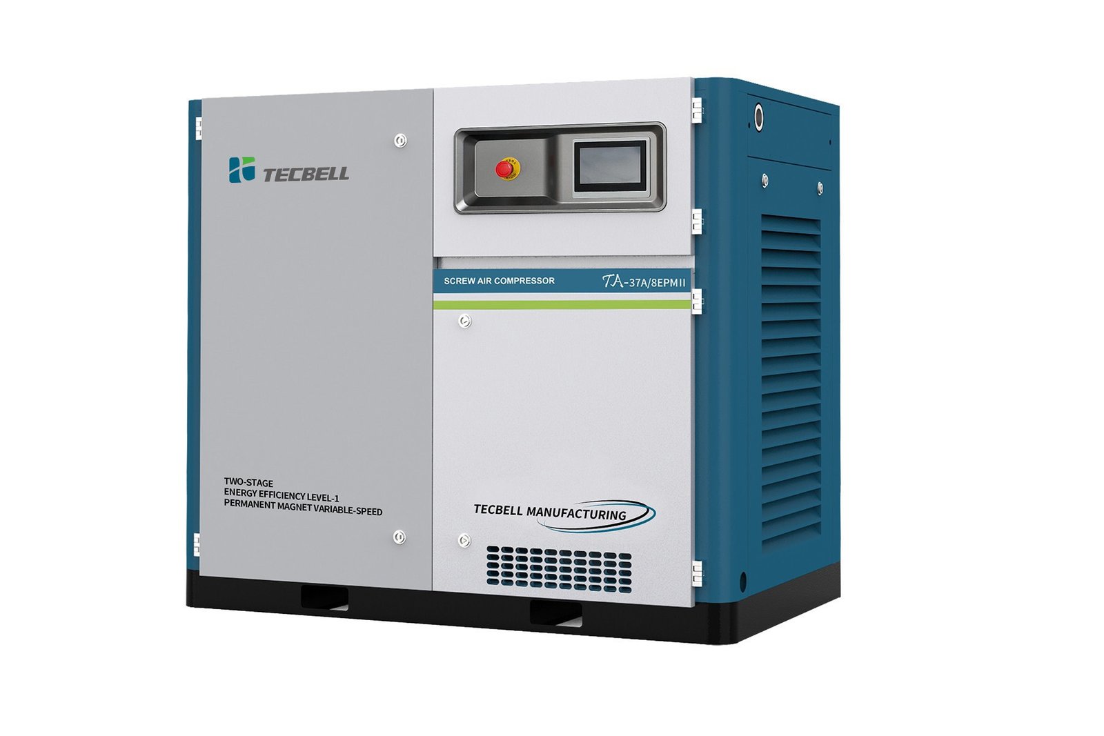 Permanent magnet variable-speed two-stage compressor