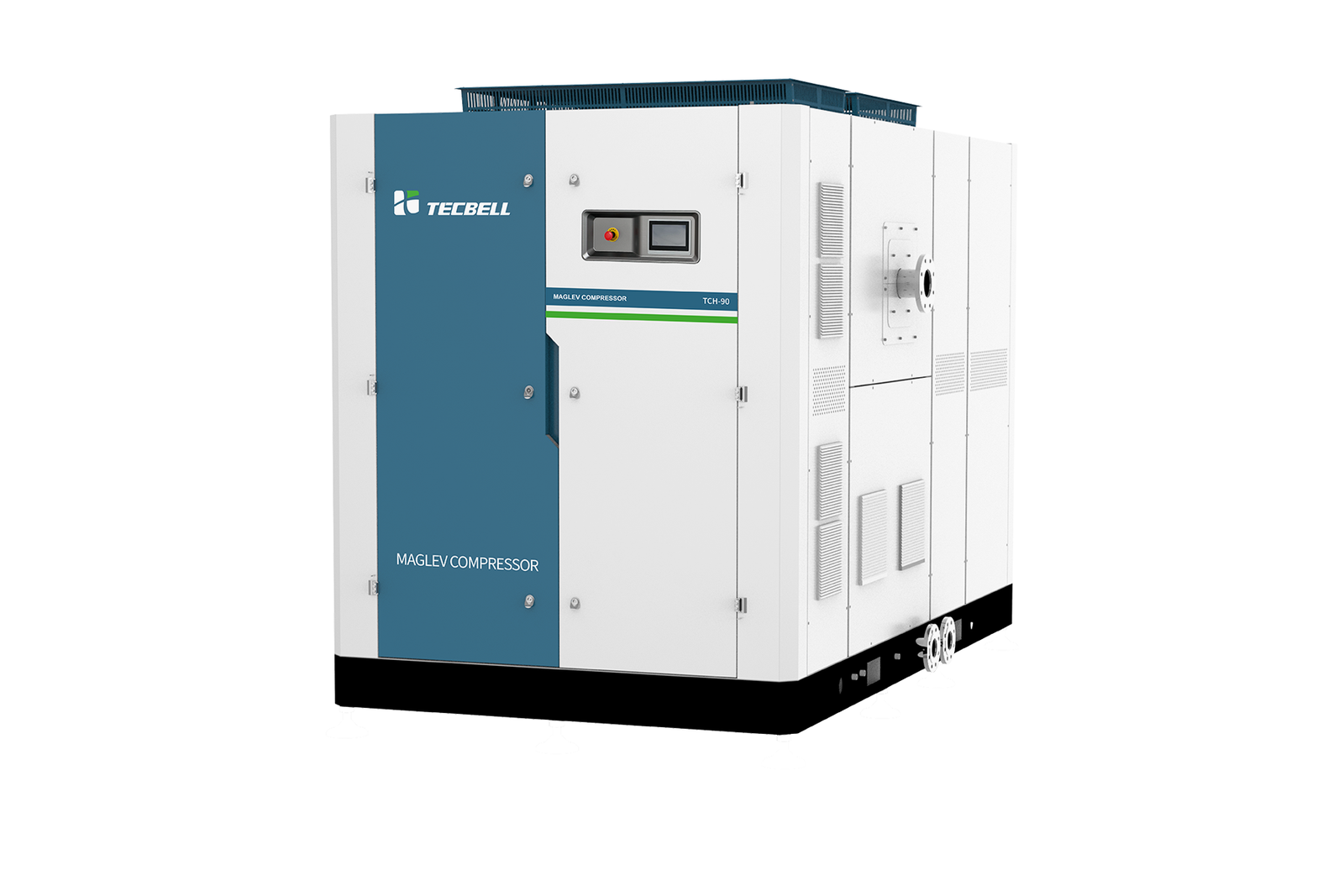Permanent magnet variable-speed two-stage compressor